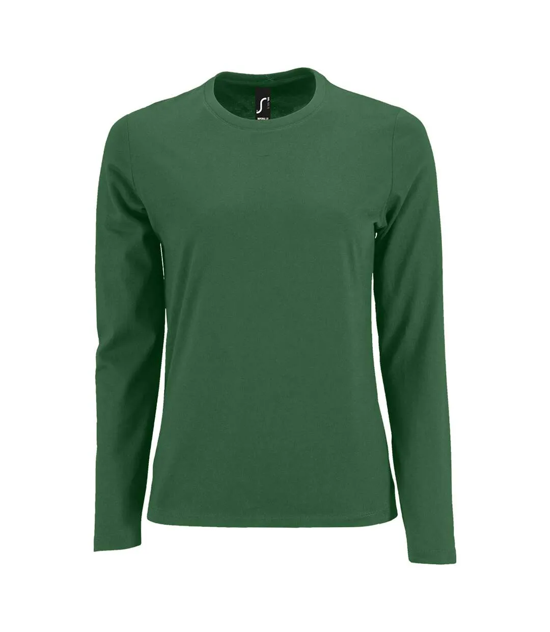 T-shirt manches longues imperial femme vert bouteille SOLS