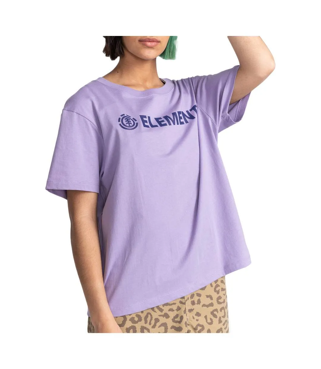 T-shirt Mauve Femme Element Logo Ss W