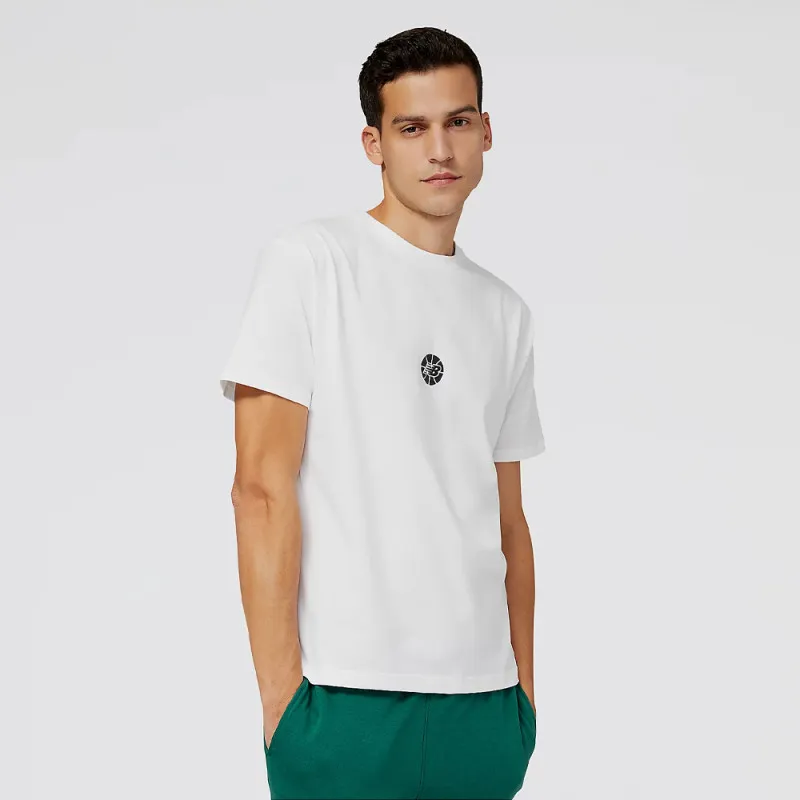 T-SHIRT NEW BALANCE HOOPS FUNDAMENTALS BLANC