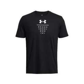 T-SHIRT NOIR UNDER ARMOUR BASKETBALL NET ICON