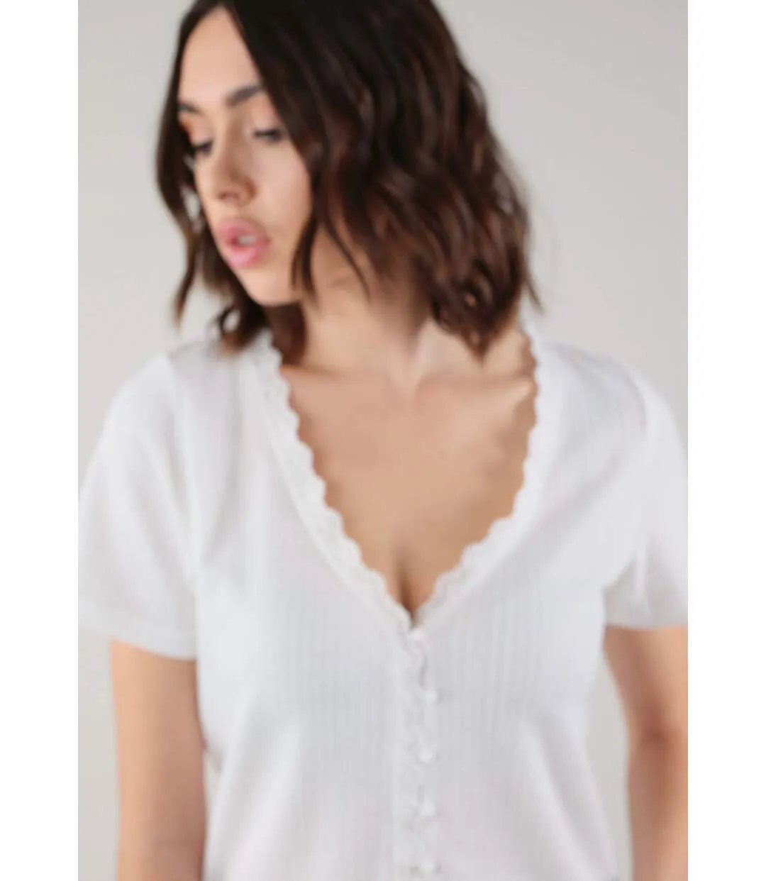 T-shirt pour femme en maille jacquard AYA