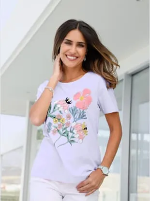 T-shirt à manches courtes imprimé floral