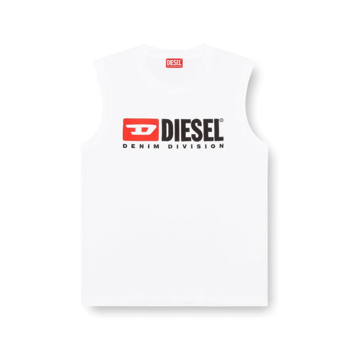 Tee-shirt sans manches coton blanc Diesel Underwear - Maillot de corps Homme sur MenCorner