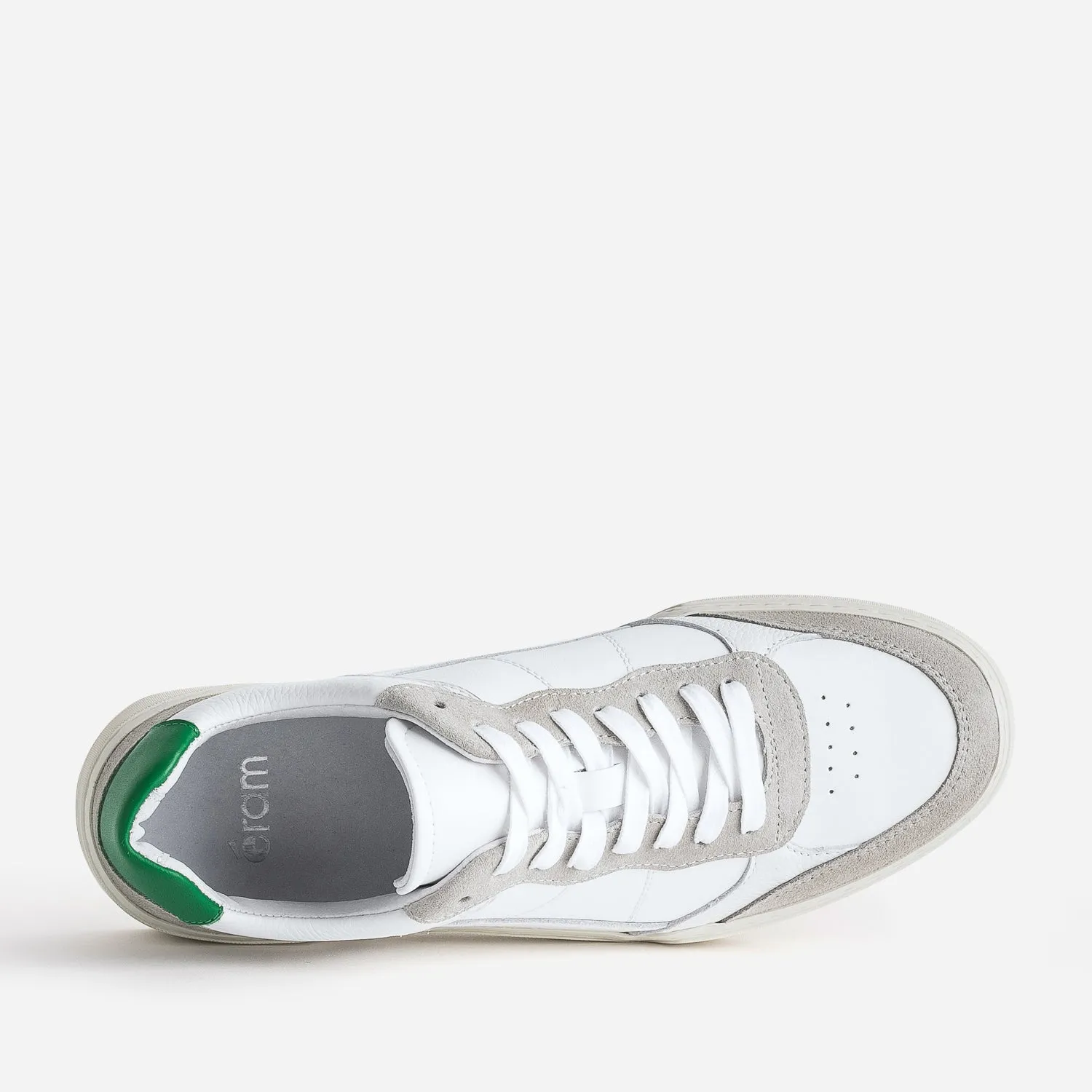 Tennis blanche, grise, verte cuir éco-conçu - Baskets / Tennis Homme | ERAM