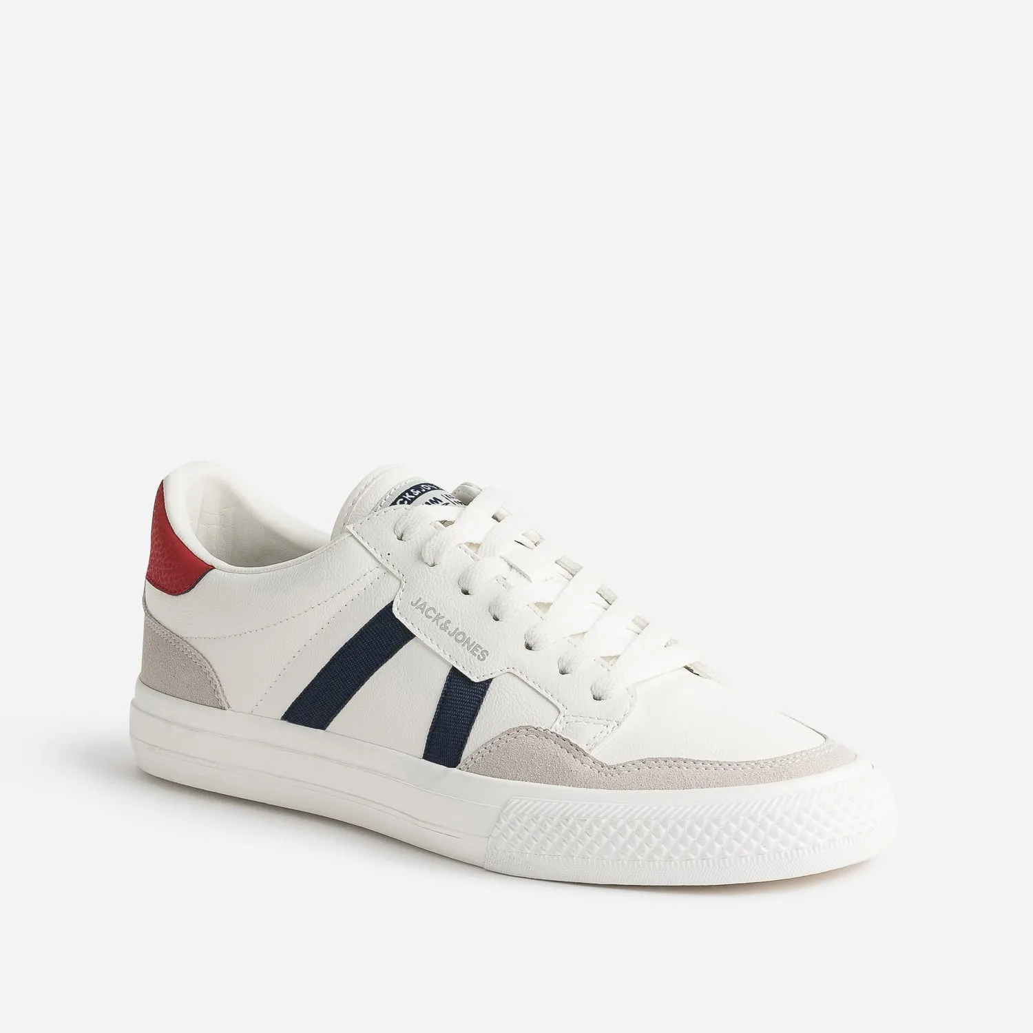 Tennis JACK&JONES blanche, grise, rouge et marine - Baskets / Tennis Homme | ERAM