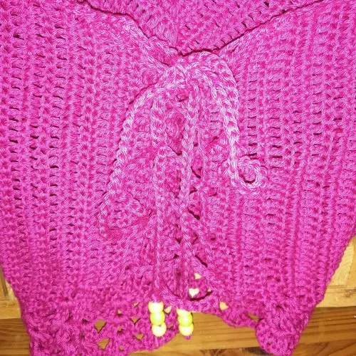 Top fushia,hippie, boho,débardeur d’été, au crochet