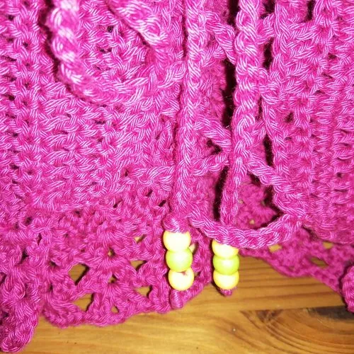 Top fushia,hippie, boho,débardeur d’été, au crochet