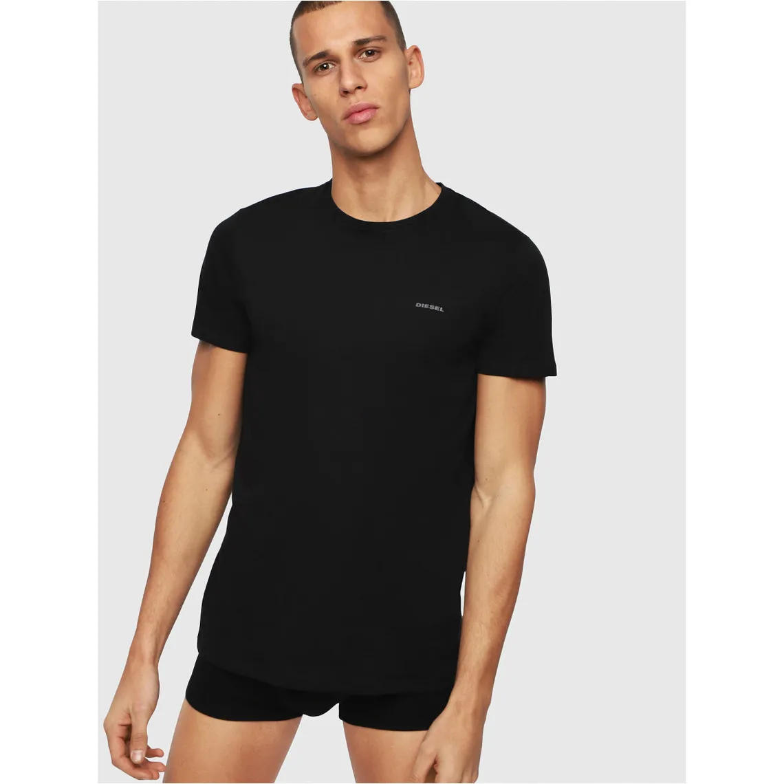 UMTEE-JAKETHREEPACK noir en coton Diesel Underwear - Maillot de corps Homme sur MenCorner