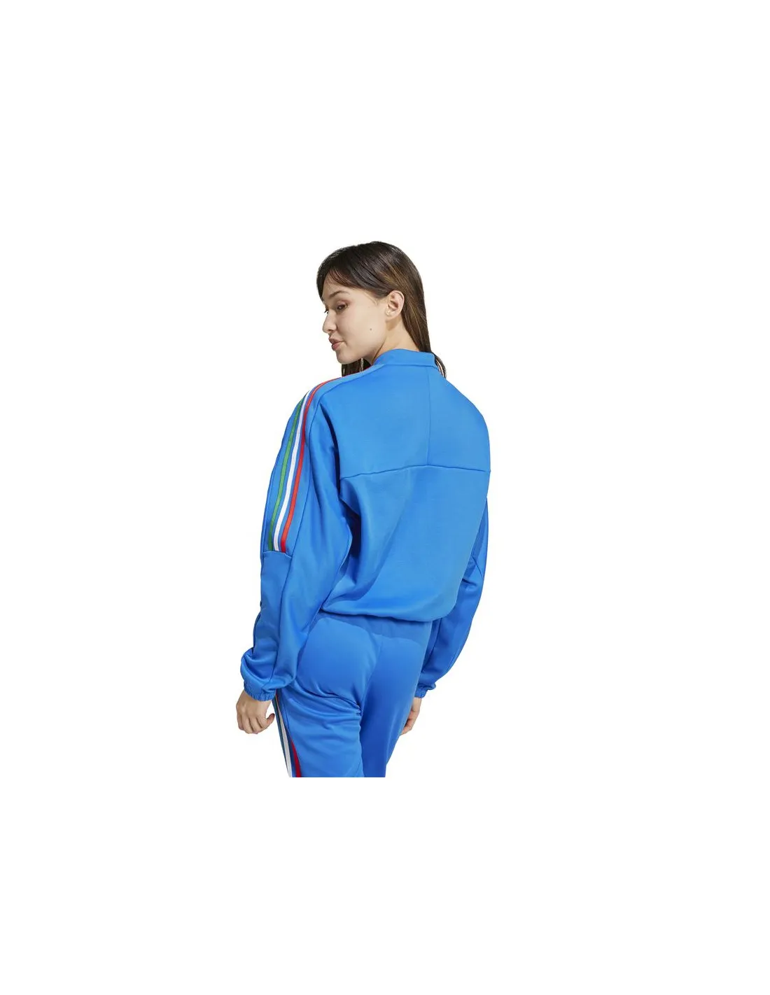 Veste adidas Haut Femme Tiro Cut 3 Stripes Track Blue/Green