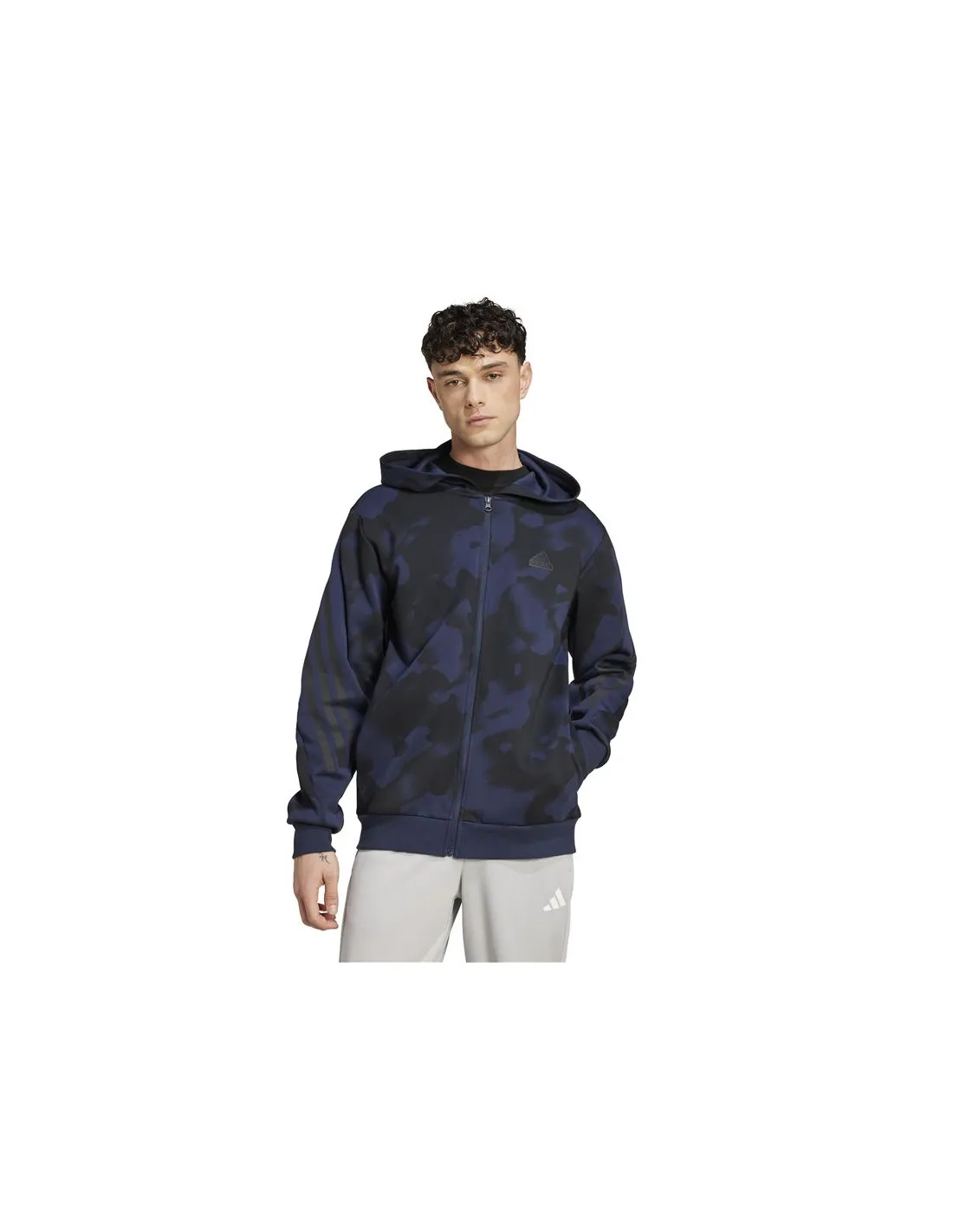 Veste adidas Homme Future Icons 3 Band Aop Full-Zip Marine