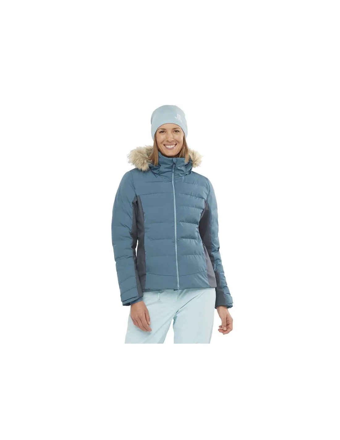 Veste de ski Salomon Stormcozy W Bleu clair