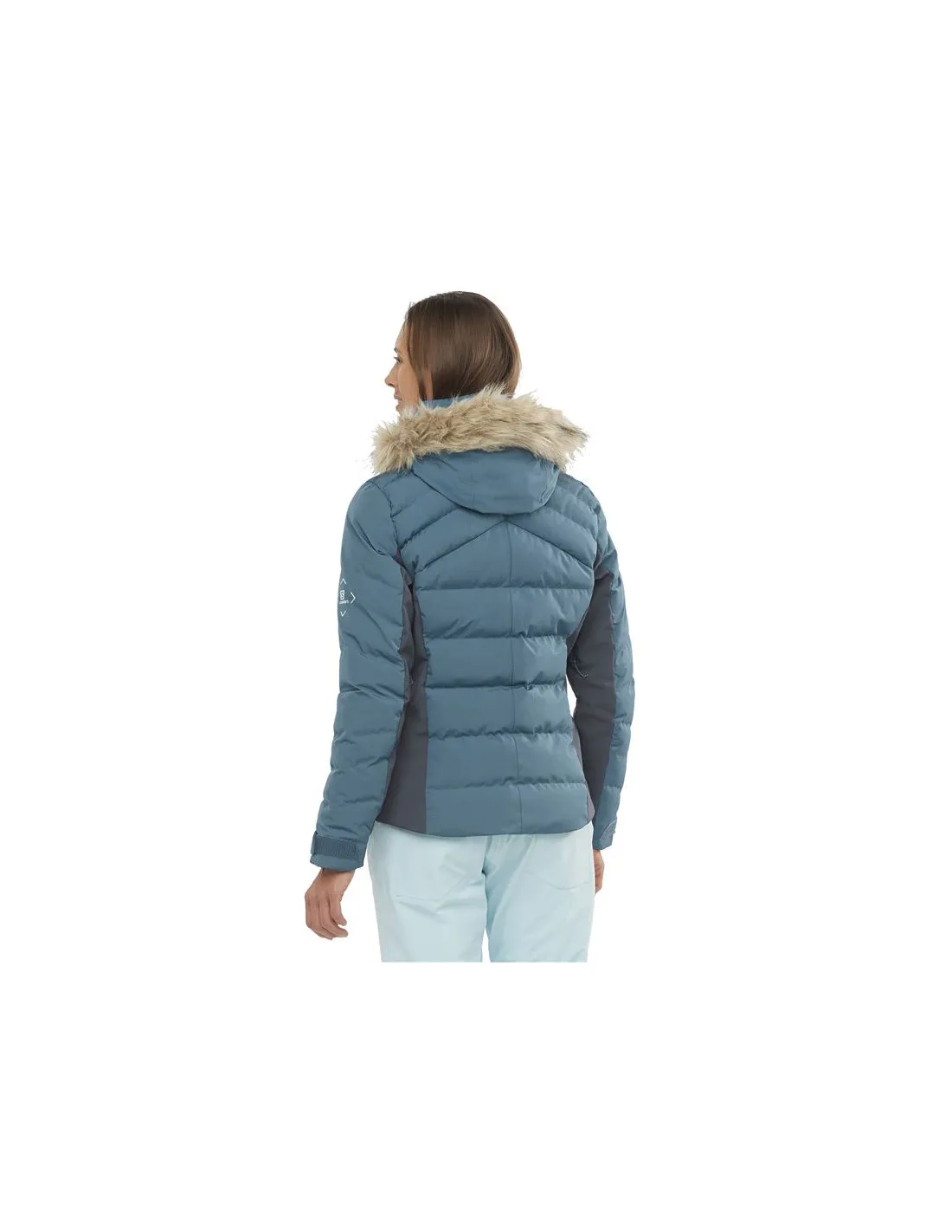 Veste de ski Salomon Stormcozy W Bleu clair