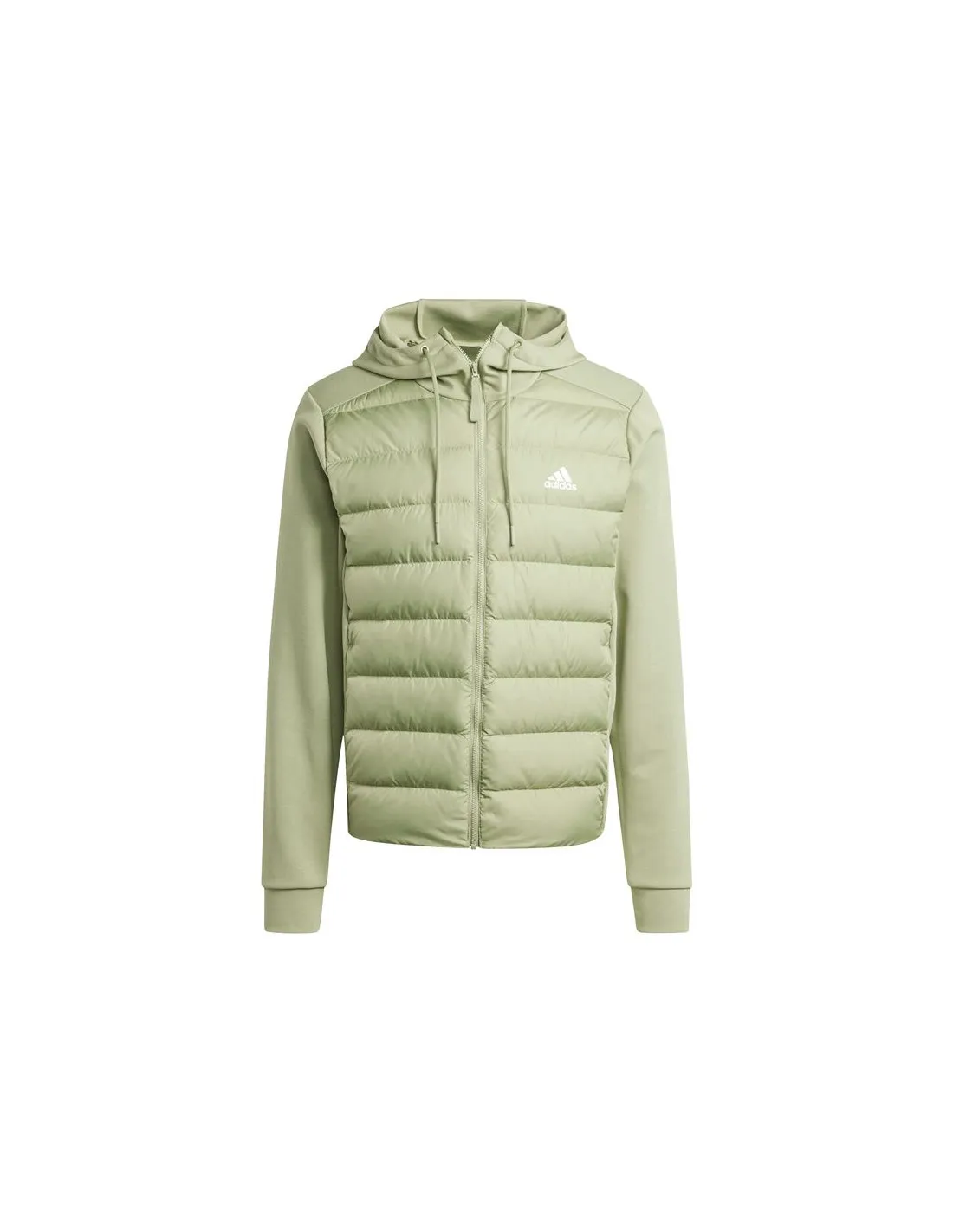 Veste Montagne Homme by Essentials Down Hybrid Green