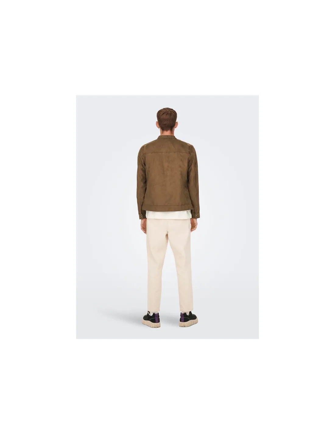 Veste Only & Sons willow Fake Suede Cognac Homme