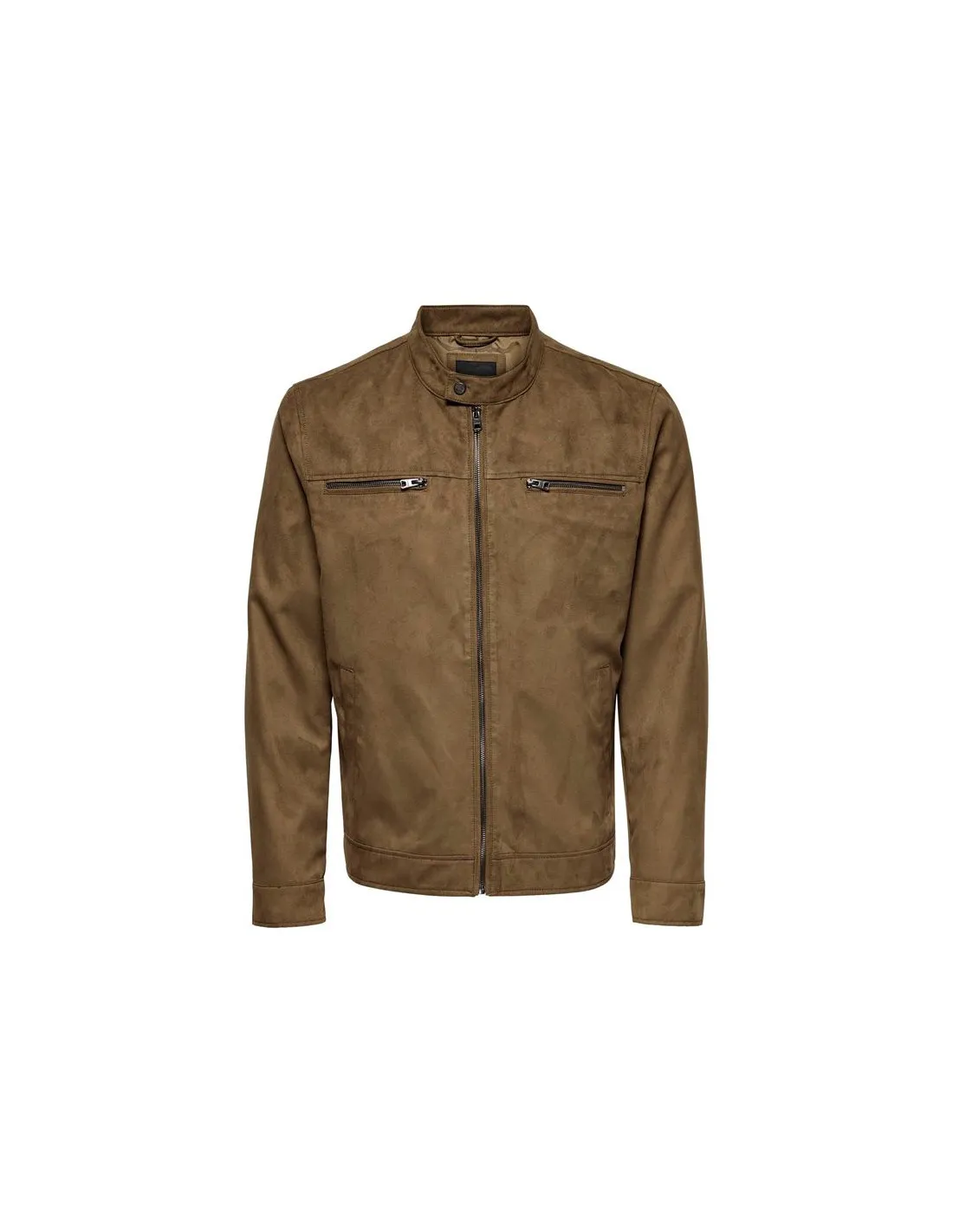 Veste Only & Sons willow Fake Suede Cognac Homme