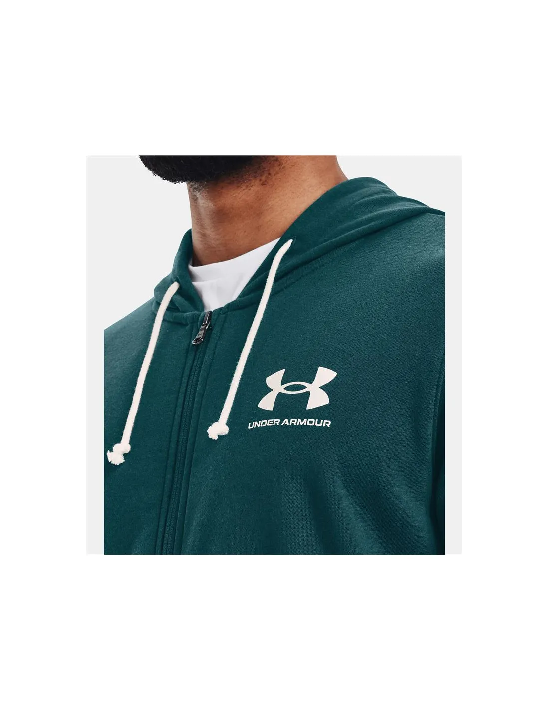 Veste turquoise Under Armour Rival Terry Man