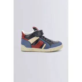 Wincky - Baskets Hautes bleu, rouge et marine pour garçon - Kickers © Site Officiel