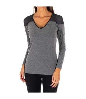 Women's V-neck long sleeve outdoor t-shirt DB756