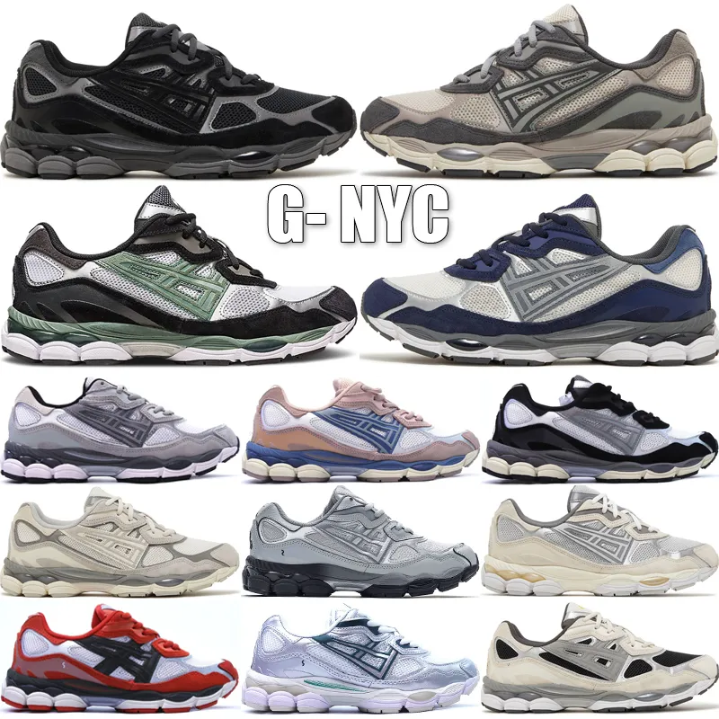 ✨ 5 Estrellas Top Gel NYC Marathon Chaussures De Course 2023 Designer En Béton Avoine En Acier Marine Obsidienne Gris Crème Blan